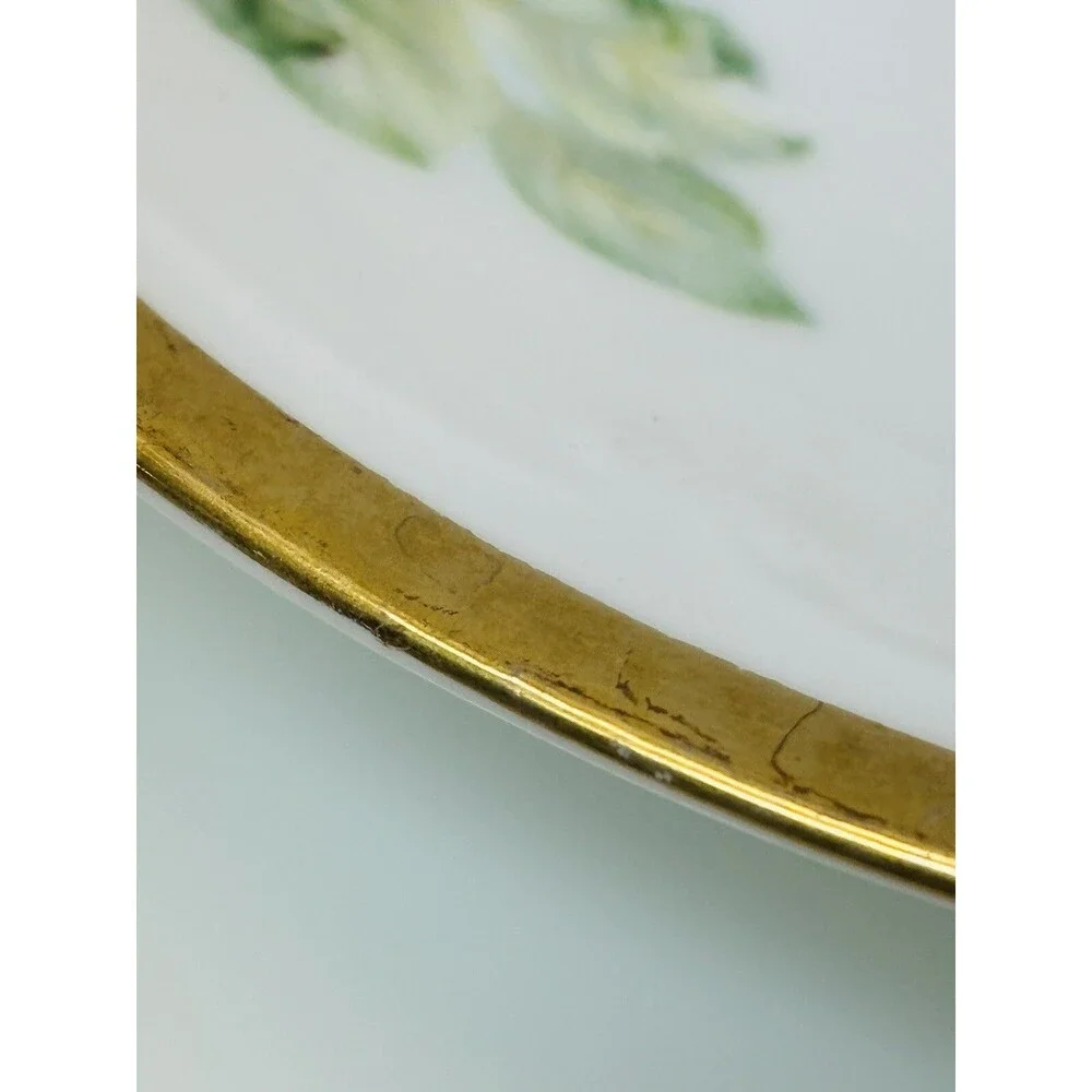 Zeh, Scherzer & Co Bavaria Plate Saucer Pink Roses Flowers Gold Trim 5.5” VNTG